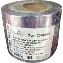Omeyva Şeffaf Kalın Pasta Kenar Dekor Film Jelatini - 7 Cm. x 25 Metre - Krema Tutucu - 1 Rulo