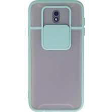 Galaxy J7 Pro / J730 Kılıf Palm Buzlu Kamera Sürgülü Silikon  Turkuaz