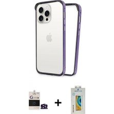 Pileli Store Pilelistore™ iPhone 14 Pro Max Kılıf Pusula Asil Koleksiyonu - Siyah Polymer Nano Ekran Koruyucu + Bilvis Titan Kamera Lens - Dnmr