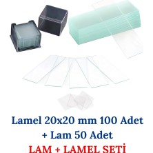 Mr. Crowley Set Lam 50 Adet + Lamel 100 Adet Mikroskop Için Cam