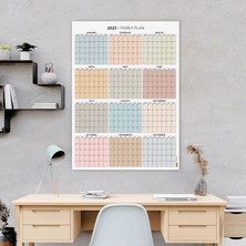 Bi'aldım 2027 Yıllık Planlayıcı Duvar Takvimi, Boho Renkler