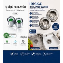 irişka Musluk Ucu Iç Dişli +Lavabo Süzgeçi 2li Set