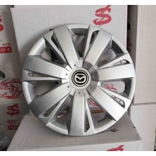 Yk 15 Inç Mazda Uyumlu Jant Kapağı 4'lü Takım Amblem Hediyeli