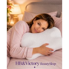 HB&Victory Beautysleep Kırışıklık Önleyici Visco Güzellik Yastığı Ortopedik Boyun Destekli Anti Aging Uyku Yastığı 1 Adet Yastık Kılıfı