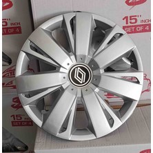 Yk 15 Inç Renault Clio / Symbol / Megane / Taliant / Fluence Uyumlu Jant Kapağı 4'lü Takım Amblem Hediyeli