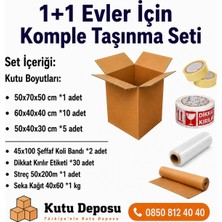 Kutu Deposu Mini Taşınma Koli Seti 1+1 Evler Için