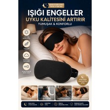 TUMKE Unisex Siyah Uyku Maskesi & Göz Bandı – Işık Geçirmez, Yumuşak Kumaş, Rahat Uyku Bandı