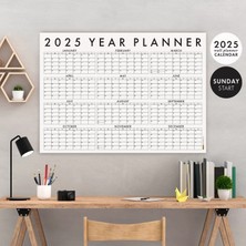 Bi'aldım Amerikan Standardı 2027 Yıllık Planlayıcı Duvar Takvimi