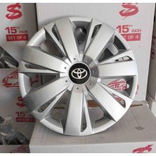 Yk 15 Inç Toyota Corolla / Yaris / Auris / Avensis Uyumlu Jant Kapağı 4'lü Takım Amblem Hediyeli