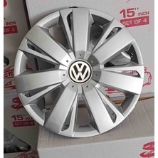 Yk 15 Inç Volkswagen Polo / Golf / Jetta / Bora / Caddy Uyumlu Jant Kapağı 4'lü Takım Amblem Hediyeli