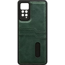 Easera Ticaret Mey Ithalat®   Redmi Note 12 Pro 4g Kılıf Sara Kartvizitli Deri Kılıf - Koyu Yeşil