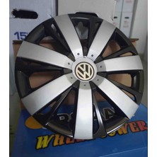 Yk 15 Inç Volkswagen Polo / Golf / Jetta / Bora/ Caddy Uyumlu Jant Kapağı 4'lü Takım Amblem Hediyeli