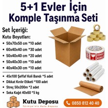 Kutu Deposu Maxi Xxl Taşınma Koli Seti 5+1 Evler Için