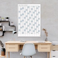 Bi'aldım 2027 Yıllık Planlayıcı Poster Takvim, Mavi Planlayıcı Takvim, Okul Takvimi, Duvar Takvimi