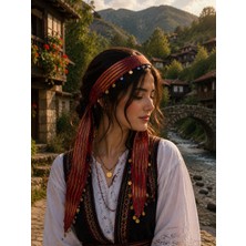 Seymen Bıçakçılık Yöresel El Yapımı Bandana | Geleneksel Desenli Saç Aksesuarı | Çocuk & Yetişkin Uyumlu