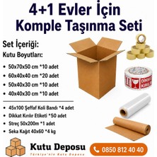 Kutu Deposu Maxi Xl Taşınma Koli Seti 4+1 Evler Için