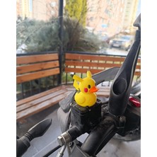 3DreaMaker Motosiklet, Scooter, Bisikilet Aksesuarı (Gidona, Hidroliğe Takılan ve Yapışabilen Süs)Pikachu Ördek