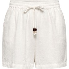 Only Onlswar Thyra Pull Up Shorts Wvn Kadın Beyaz Şort - 15378514