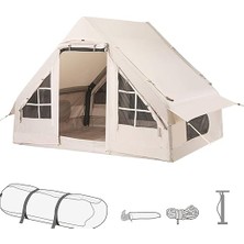 Munico Pompalı 3-5 Kişilik Glamping Çadır, Şişme Çadırlar, Kolay Kurulum Kamp ve Yürüyüş Için 4 Mevsim
