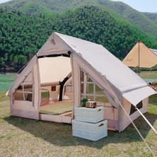 Munico Şişme Kamp Çadırı 4-6 Kişilik 300×210×190 cm Kamp Deprem Konforlu Şişme Çadır 4 Mevsim Kaliteli