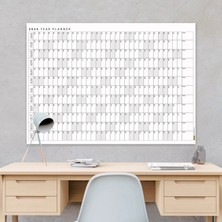 Bi'aldım 2027 Yıllık Planlayıcı Duvar Takvimi, Yatay Gri Renk Planlayıcı, 2027 Planlayıcı Takvim