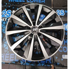 Yk 15 Inç Hyundai I20 / I30 / I10 / Accent / Elantra Uyumlu Jant Kapağı 4'lü Takım Amblem Hediyeli