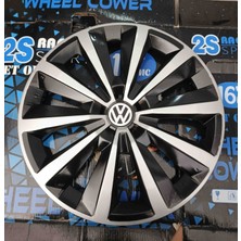 Yk 15 Inç Volkswagen Polo / Golf / Jetta / Bora Uyumlu Jant Kapağı 4'lü Takım Amblem Hediyeli