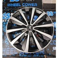 Yk 15 Inç Peugeot 206 / 207 / 208 / 301 / 306 / 307 / 308 / Partner / Bipper Uyumlu Jant Kapağı 4'lü Takım Amblem Hediyeli