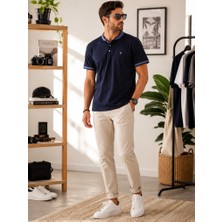 Stsahra  Erkek Lacivert Polo Yaka T-Shirt