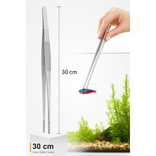 Ttta 30 cm Uzun Çelik Cımbız - Akvaryum Maşası Bakım Aparatı