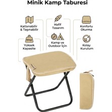 Kamptek Pratik Katlanabilir Kamp Taburesi - 120 kg Kapasiteli Taşınabilir Balıkçı Kamptaburesi