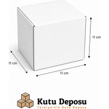 Kutu Deposu 11X11X11 cm Ofset Kupa Bardak Kutusu - Beyaz (50 Adet)