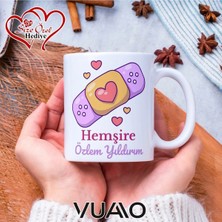 Vuao Hemşire Özel Isimli Yazılı Kupa Bardak, Kişiye Özel Baskılı Kupa Bardağı - Hemşire Isme Özel Hediye Kupa - Hemşireler Günü Hediyesi Isim Yazılı - Çift Taraflı Baskılı Sağlık Çalışanı Meslek Kupaları
