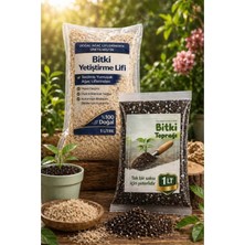 Plant Home Power Mix Bitki Yetiştirme Seti - Güçlü Kök & Hızlı Gelişim / Bitki Yetiştirme Lifi % Bitki Toprağı ( 1 Litre)