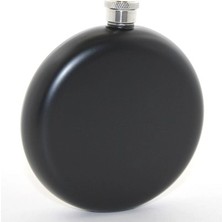 Zenvia Paslanmaz Çelik Yuvarlak 8 Oz Tekli Matara Siyah Renk