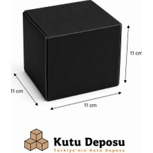 Kutu Deposu 11X11X11 cm Ofset Kupa Bardak Kutusu - Siyah (50 Adet)