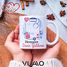 Vuao Hemşire Özel Isimli Yazılı Kupa Bardak, Kişiye Özel Baskılı Kupa Bardağı - Hemşire Isme Özel Hediye Kupa - Hemşireler Günü Hediyesi Isim Yazılı - Çift Taraflı Baskılı Sağlık Çalışanı Meslek Kupaları