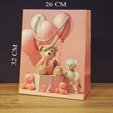 Zenvia Büyük Boy Sevimli Ayıcıklar Tasarımlı Hediyelik Çanta