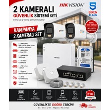 Hikvision Colorvu 2 Kameralı Ip Güvenlik Sistemi Seti