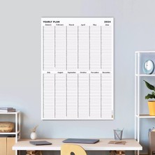 Bi'aldım Yıllık Planlayıcı, Aylık Planlayıcı, 2027 Duvar Takvimi, Siyah Beyaz, Sade Minimalist Fonksiyonel