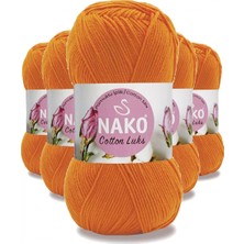 MiraLive 5 Adet Cotton Lüks Yelek Tunik Kazak Bluz Hırka Ipi Yünü Turuncu 97552
