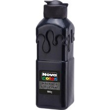Nova Color Akrilik Boya 180GR Siyah - 3 Adet