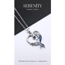 Serenity Deniz Kızı Figür Çelik Kolye 05