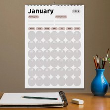 Bi'aldım 2027 Duvar Takvimi, Aylık Planlama Duvar Takvimi, Duvar Planlayıcısı, Pastel Boho Renk