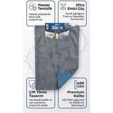 Silvia Premium Çift Yönlü Mikrofiber Oto ve Cam Temizlik Bezi 450 Gsm 40X60 cm