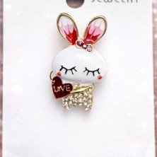 Trendy Chic Kristal Taşlı Tavşan Broş
