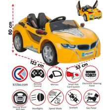 Pilsan Speed Sonic Akülü Araba 12 Volt Kumandalı Sarı