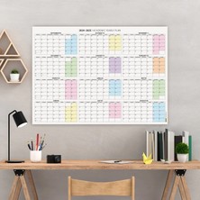 Bi'aldım 2026 -2027 Akademik Duvar Takvimi, Eylül Başlangıçlı, Academic Wall Calendar, Pastel Gökkuşağı Renkler