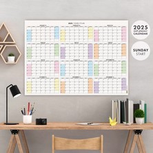 Bi'aldım Amerikan Standardı 2027 Yıllık Planlayıcı Duvar Takvimi, United States Calendar, Gökkuşağı Renkler