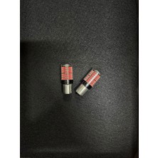 Oto LED Ampülü Güçlü Işık Tak Kullan 144 LED Tek Duy Güçlü Işık 2 Adet Kırmızı